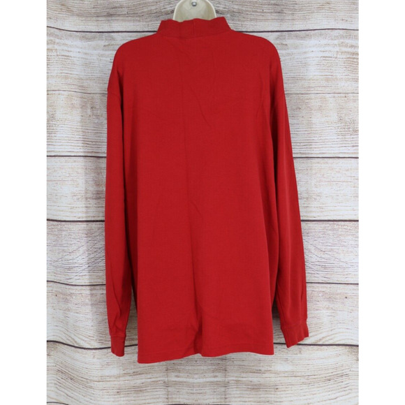 VINTAGE St Johns Bay Womens Turtleneck Long Sleeve Top Shirt Size Large Tall Red - Picture 5 of 6